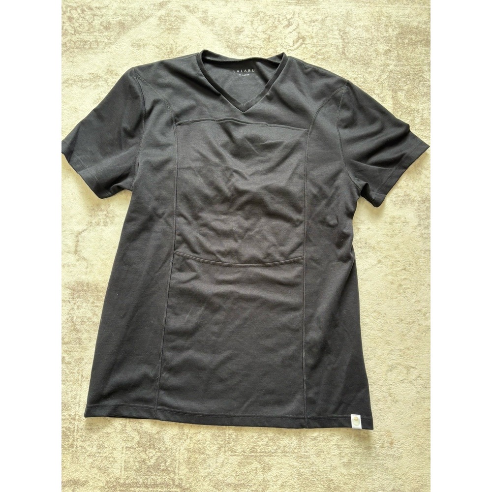 Lalabu Dad Shirt XXL Black Crew Neck Tee Babywearing Kangaroo Pouch Carrier